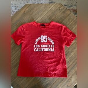 Zara Red Graphic Tee